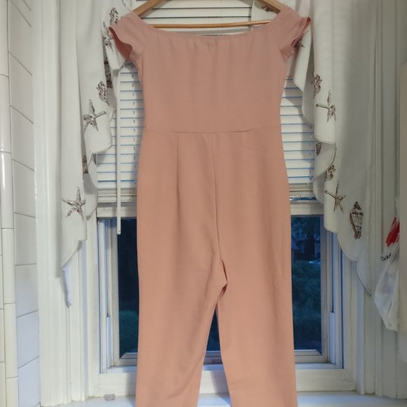 SHEIN Cap Sleeve Jumpsuit, Peach, XS - Picture 1 of 4